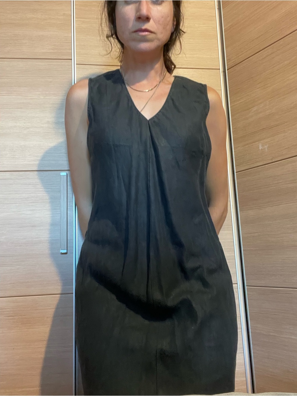 Tommy Hilfiger Black V-Neck Sleeveless Maxi Slip Dress - Picture 7 of 8